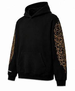 Sweat-shirts à capuche pour hommes en molleton épais 100% coton, surdimensionnés, avec logo brodé personnalisé, écologiques, pour l'hiver - Product Image 2