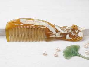 Premium Quality Ox Horn Hair <b>Comb</b> Handmade <b>Wide</b> Tooth Detangling <b>Comb</b> Natural Healthy Hair Care Styling Accessory - Product Image 3