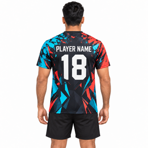 Camiseta de Fútbol Transpirable de Alta Calidad con Logotipo Personalizado, Servicio OEM, Venta al Por Mayor, Último Modelo 100% Poliéster de Secado Rápido - Product Image 3
