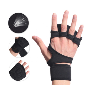 Guantes de Entrenamiento de Medio Dedo con Soporte para Muñeca, para Gimnasio, Fitness, Ciclismo, Levantamiento de Pesas, Pesca, Transpirables, de Spandex, Antideslizantes - Product Image 2