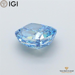 เพชรคุณภาพสูงรับรองโดย IGI รูปทรงคุชชั่น ผลิตด้วยวิธี CVD ขนาด 1.50 กะรัต สีฟ้าสดใส ระดับความสะอาด VS1 เหมาะสำหรับแหวนสวมใส่ประจำวัน - Product Image 5