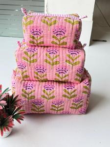 Bolsas de Aseo Bohemias, Set de Bolsas de Cosméticos con Cierre de Cremallera y Patrón de Dibujos Animados, Organizador de Maquillaje Portátil, Estilo Encantador, Tamaño Pequeño - Product Image 2