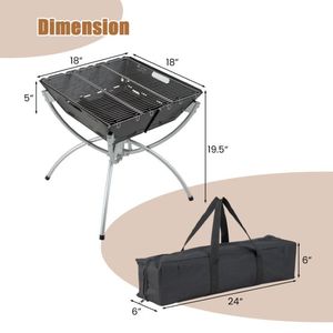 Grill de camping portable 3-en-1 pour les aventures en plein air - Product Image 6