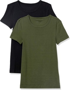 Camiseta de Algodón para Mujer, Elegante, Corte Ajustado, Tie Dye, Ecológica, Cómoda, Suave, Transpirable, Cuello Redondo, Manga Corta, Estilo Casual - Product Image 1