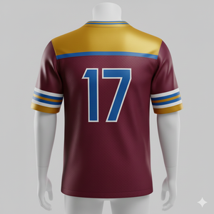 Maillot de football américain en tissu doux et respirant, couleurs et logos personnalisés, vente en gros, service OEM/ODM, haute performance athlétique - Product Image 2