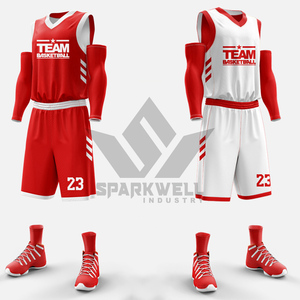 Conjunto de Uniforme de Baloncesto Personalizado Sublimado en Poliéster, Cuello en V, Sin Mangas, Absorbente de Humedad, para Adultos Unisex - Product Image 6