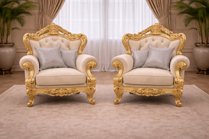 Bespoke Maharaja Style Luxury Mansion 5 Seater <b>Sofa</b> Set Classic <b>Gold</b> Finish Living Room Set Luxury Wooden Carved <b>Sofa</b> Designs UK - Product Image 3