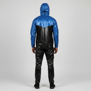 Ensemble de survêtement OEM personnalisé noir et bleu de haute qualité pour la gym et la sauna, amincissant et favorisant la perte de poids, pour usage domestique - Product Image 5