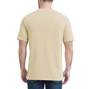 Vêtements pour hommes, t-shirts 100% coton respirant à manches courtes, t-shirt écologique à séchage rapide avec logo personnalisé, poche poitrine - Product Image 2