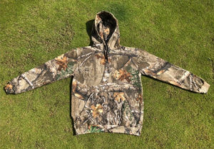 Veste de chasse pour homme, design unique, en coton mélangé, camouflage, imperméable, coupe-vent, fermeture éclair ouverte, pour l'hiver, en vente - Product Image 6