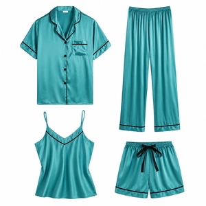 Conjunto de Pijama para Mujer, el Más Popular, Hecho a Medida, Cintura Elástica, Verano, Informal, 100% Algodón, Transpirable, Alta Calidad, en Venta, Gran Éxito de Ventas - Product Image 3