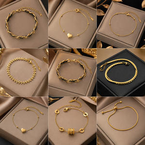 Joyería de Acero Inoxidable al por Mayor, Brazalete de Acero Inoxidable con Baño de Oro de 18 Quilates, Diseño de Espina de Serpiente, Accesorios para Mujer - Product Image 6
