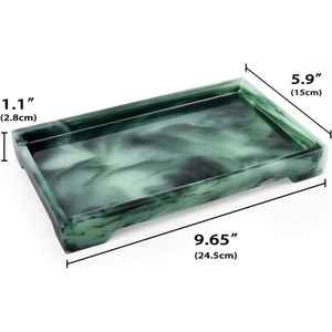 Bandeja de lujo pulida con acabado de resina epoxi y cuentas para servir, almacenar, exhibir joyas, accesorios de tocador y baño, ideal para regalar, para mesa. - Product Image 4