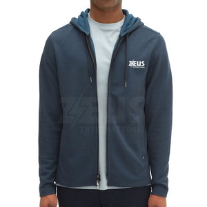 Nouveaux arrivages : sweats à capuche zippés pour hommes en tissu mélangé de coton doux pour les activités de plein air - Product Image 5