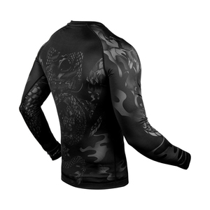 เสื้อรัดรูปแขนยาวสำหรับผู้ชาย ยี่ห้อ Oem Mma Rash Guard ผ้าซับลิเมชั่น สำหรับกีฬา Bjj ยิวยิตสู มวยไทย ทรงเข้ารูป - Product Image 5