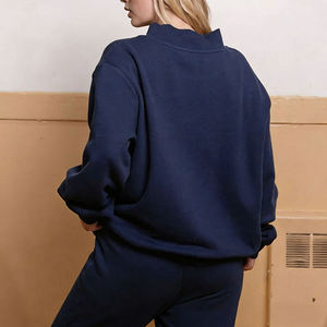 Custom <b>Mock</b> Neck Sweatshirt Mockneck Sweat <b>Shirt</b> Pullover Cotton Fleece Embroidery Logo <b>Jumper</b> Women Oversized Sweatshirt - Product Image 2