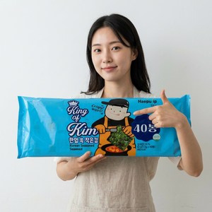 Nori Gim, Comida Coreana, King of Kim, Alga Nori Coreana Tostada y Sazonada, 40 Piezas, Bolsa de Snacks Secos, Sabores Coreanos Gim, Snack Vegano Saludable - Product Image 5