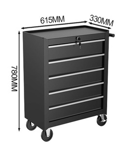 Auto Repair Tools Cabinet Industrial Workshop Garage Storage Trolley Mobile Heavy Duty OEM/ OBM 2-Drawer Keyed Lock 200kg - Product Image 5