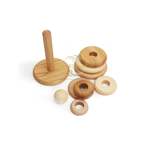 Natural Wooden <b>Stacking</b> <b>Rings</b> - Vietchoice Eco-Friendly Toddler Toy - Safe for Sensitive Skin - Best Price - Made in Vietnam - Product Image 4