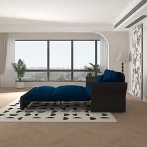 Divano Letto Convertibile Queen Size 190 cm 3-in-1 con Design Trapuntato, 2 Morbidi Cuscini in Velluto, Divano Letto Multifunzionale - Product Image 5