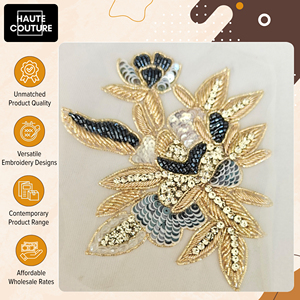 Vendedor Confiable que Vende Ampliamente Accesorios de Ropa Hechos a Mano - Juego de 3 Motivos con Lentejuelas, Cuentas y Pedrería - Product Image 3