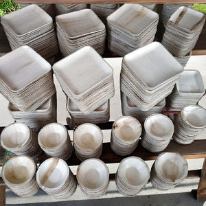 100% platos de fiesta de hoja de palma de bambú cuadrados desechables ecológicos compostables y biodegradables vajilla desechable resistente - Product Image 3