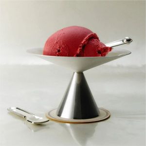 Luxury Stainless Steel Ice Cream Bowl Modern Metal Dessert Cup Silver Pedestal Sundeep Dish for Hotel Wedding Party SuppliesBowl - Product Image 6