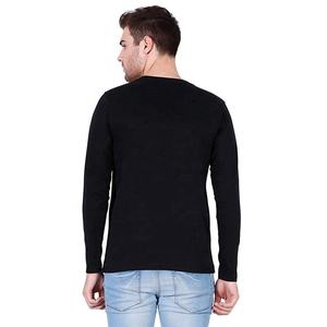 OEM Hombres 100% Algodón Manga Larga Casual Imprimir Camisetas Cuello Alto Manga Completa Jersey Logotipo Personalizado Opción Transpirable Característica - Product Image 4