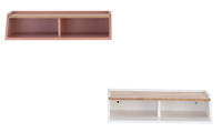 Estantes Flotantes Modernos y Duraderos LUOOMA con Almacenamiento, Diseño Contemporáneo, Material de Roble para Decoración del Hogar y Sala de Estar