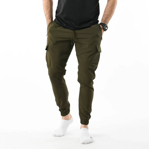 Pantalones Cargo de Alta Calidad para Hombre, Antiarrugas, con Cierre de Botón y Cordón, Estilo Casual, Bolsillos en la Cintura - Product Image 1