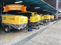 Compresseur d'air à vis diesel Atlas Copco XAVS 196, 12 bars, compresseur d'air portable pour le forage et la construction