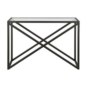 High Quality Iron Console <b>Table</b> with Rock Slab Edge <b>Folding</b> Feature for Minimalist and Industrial Interiors - Product Image 3