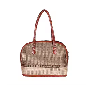 Bolso Bandolera de Yute Estilo Bohemio para Mujer, Bolso Pequeño de Hombro, Diseño Artesanal, Bolso Casual para Uso Diario y Viajes - Product Image 1