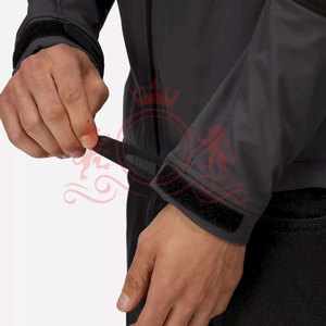 Veste polaire pour homme coupe-vent à col montant avec fermeture éclair, décontractée pour l'extérieur, automne, coupe régulière, en polyester, couleur unie - Product Image 5