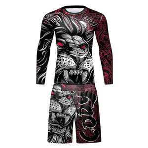 Kivotech Customized Best Material High Quality <b>Rash</b> <b>Guard</b> Set for <b>Men</b> Fitness Wear Custom Printed <b>Rash</b> <b>Guard</b> - Product Image 1