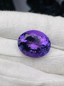 Ametista natural de corte ovalado, 31.46 quilates, piedra preciosa de gran tamaño, calidad AAA, con brillo, buen color, corte y pulido perfectos a precio económico. - Product Image 3