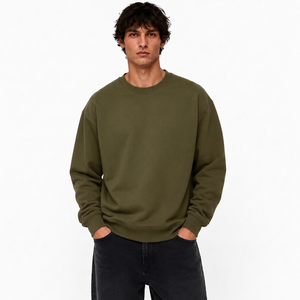 Sweat-shirt personnalisé pour homme en molleton de coton doux, coupe décontractée, avec impression personnalisée sur la poitrine et poignets côtelés pour les marques de streetwear - Product Image 3