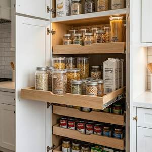 Custom Wood Pull Out Drawers for Kitchen Cabinets Slide Out Pantry Shelf Roll Out Storage Trays Wooden Cabinet Organizer - Product Image 5