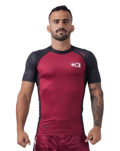 Camisas de compresión BJJ Rashguards, camisas de manga corta con estampado personalizado en blanco, diseño de Kingz - Product Image 1