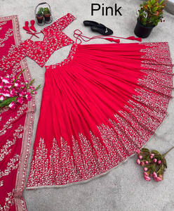 Lehenga Choli de Diseñador para Novias, Vestidos de Fiesta para Niñas, Vestidos de Boda a Bajo Precio, Lehenga Choli Indio con Dupatta 2026 para Mujeres - Product Image 3