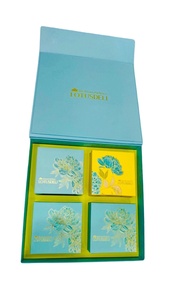 Caja de Regalo de Lujo para Pasteles Lunares, con Logotipo Personalizado, Papel Dorado, Materiales Reciclados de Alta Calidad, Cajas Rígidas Corrugadas, Tipo Cartera para Velas - Product Image 4