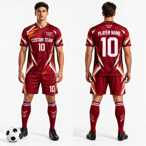 Conjunto de Uniforme de Fútbol para Equipo: Camiseta, Pantalones Cortos y Calcetines - Pedido ODM, Ropa Deportiva, Kit Completo con Diseño a Juego y Costuras Reforzadas - Product Image 3