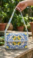 Poignée de sac artisanale indienne en perles de verre multicolores, personnalisable en couleur