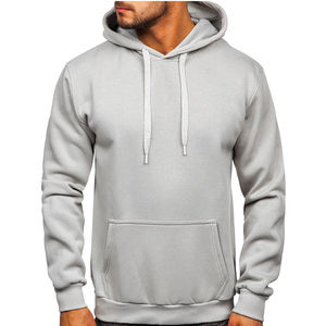 Nouveau design 2025 – Sweats à capuche décontractés pour hommes, couleur unie, avec col à capuche, service OEM, teinture unie, directement de l'usine - Product Image 1