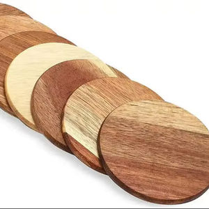 Sous-verres carrés en bois personnalisables et écologiques, classiques et décoratifs, pour café, thé, bière, usage en cuisine - Product Image 1