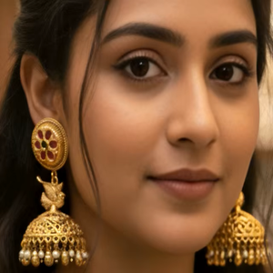 หินเคลือบสีทองแบบพิเศษต่างหูแบบดั้งเดิมสำหรับผู้หญิงสาวๆสำหรับชุดราตรีสำหรับใส่ไปงานปาร์ตี้คอลเลกชันแฟชั่น - Product Image 2