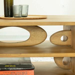 Mesa de centro de diseño Vandana Nimbus Grand en madera de mango - Product Image 4