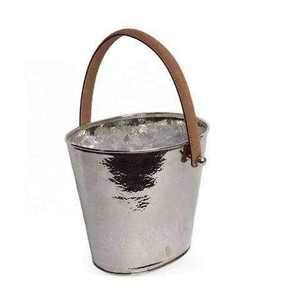 Cubo de Hielo Redondo de Metal Dorado Resistente con Base Negra, Perfecto para Bodas, Restaurantes y Fiestas, Enfriador de Botellas - Product Image 3