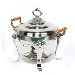 Calentador de Comida Tipo Buffet de Lujo, Acero Inoxidable con Acabado Dorado, con Tapa, para Uso en Hoteles, Hogares y Restaurantes - Product Image 3