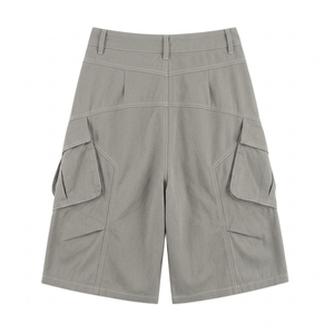 Pantalones Cortos Vaqueros Unisex Estilo Hip Hop, Venta al por Mayor Directo de Fábrica, Jorts Holgados con Efecto Lavado, Cintura Media, Dobladillo sin Rematar, Estilo Urbano Casual con Bolsillos Utilitarios - Product Image 4